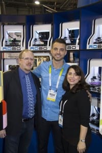 Tom and Tracy Hazzard with Braydon Moreno of Robo 3D at CES 2016